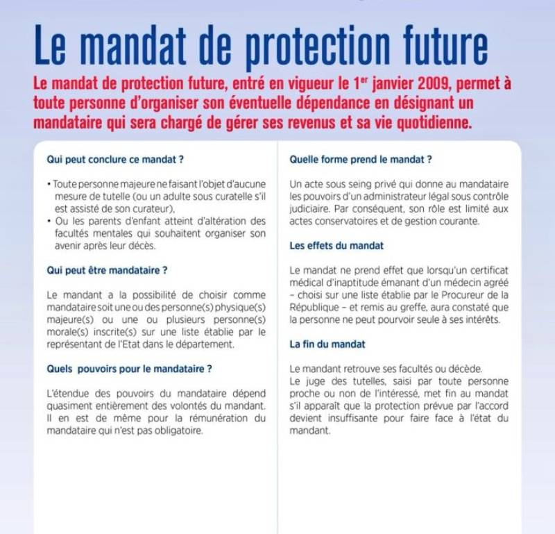 Le mandat de protection future  - POUR VOUS et vos ENFANTS - Votre Avocat vous informe