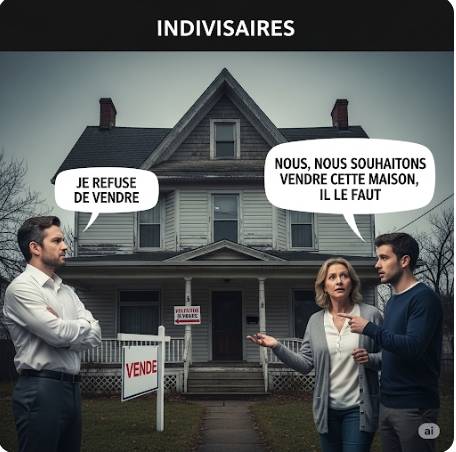 Succession - Autorisation à vendre seul de gré à gré un bien indivis malgré le refus d'un héritier indivisaire